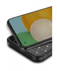 Newface Tecno Spark 30 Kılıf Auto Focus Karbon Kapak - Siyah