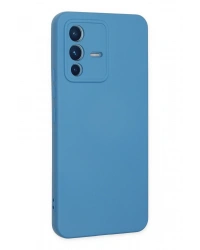 Newface Vivo V23 5G Kılıf Nano içi Kadife Silikon - Mavi