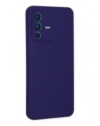 Newface Vivo V23 5G Kılıf Nano içi Kadife Silikon - Mor