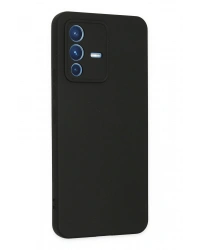 Newface Vivo V23 5G Kılıf Nano içi Kadife Silikon - Siyah