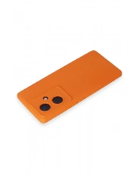 Newface Vivo V29 Lite Kılıf Nano içi Kadife Silikon - Turuncu