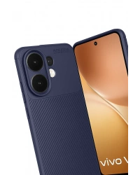 Newface Vivo V60 5G Auto Focus Karbon Kapak - Lacivert