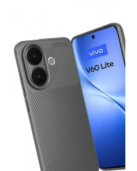 Newface Vivo V60 Lite Auto Focus Karbon Kapak - Gri