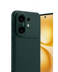 Newface Vivo X200 FE Auto Focus Karbon Kapak - Koyu Yeşil