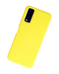 Newface Vivo Y11S Kılıf Nano içi Kadife Silikon - Sarı