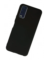 Newface Vivo Y11S Kılıf Nano içi Kadife Silikon - Siyah