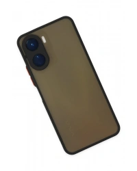 Newface Vivo Y16 Kılıf Montreal Silikon Kapak - Siyah