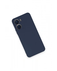 Newface Vivo Y16 Kılıf Nano içi Kadife Silikon - Lacivert