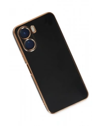 Newface Vivo Y16 Kılıf Volet Silikon - Siyah