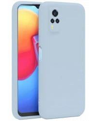 Newface Vivo Y53S Kılıf Nano içi Kadife Silikon - Buz Mavi