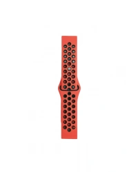 Newface Watch 20mm Spor Delikli Kordon - Kırmızı-Siyah