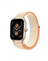 Newface Watch 22mm Hasırlı Cırtcırtlı Kordon - Krem