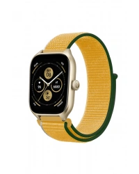 Newface Watch 22mm Hasırlı Cırtcırtlı Kordon - Sarı