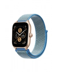 Newface Watch 22mm Hasırlı Cırtcırtlı Kordon - Turkuaz