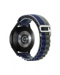 Newface Watch 22mm KR410 Kumaş Kordon - Lacivert-Yeşil