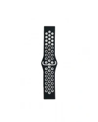 Newface Watch 22mm Spor Delikli Kordon - Siyah-Beyaz