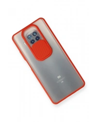 Newface Xiaomi Mi 10T Lite Kılıf Palm Buzlu Kamera Sürgülü Silikon - Kırmızı