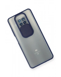 Newface Xiaomi Mi 10T Lite Kılıf Palm Buzlu Kamera Sürgülü Silikon - Lacivert