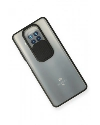 Newface Xiaomi Mi 10T Lite Kılıf Palm Buzlu Kamera Sürgülü Silikon - Siyah