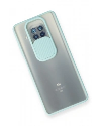 Newface Xiaomi Mi 10T Lite Kılıf Palm Buzlu Kamera Sürgülü Silikon - Turkuaz