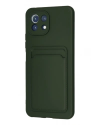 Newface Xiaomi Mi 11 Kılıf Kelvin Kartvizitli Silikon - Koyu Yeşil