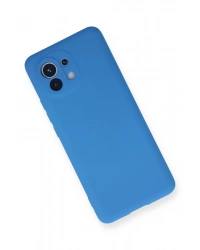 Newface Xiaomi Mi 11 Kılıf Nano içi Kadife Silikon - Mavi