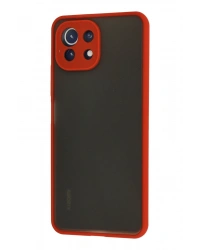 Newface Xiaomi Mİ 11 Lite Kılıf Montreal Silikon Kapak - Kırmızı