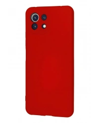 Newface Xiaomi Mİ 11 Lite Kılıf Nano içi Kadife Silikon - Kırmızı