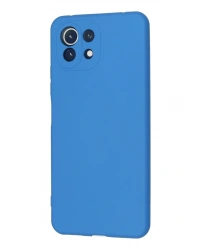 Newface Xiaomi Mİ 11 Lite Kılıf Nano içi Kadife Silikon - Mavi