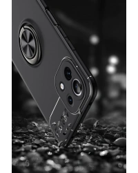 Newface Xiaomi Mİ 11 Lite Kılıf Range Yüzüklü Silikon - Kırmızı