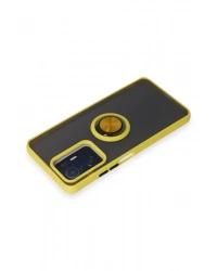 Newface Xiaomi Mi 11T Pro Kılıf Montreal Yüzüklü Silikon Kapak - Sarı