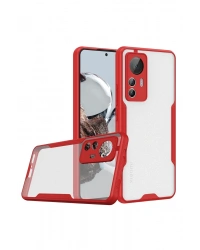 Newface Xiaomi Mi 12T Kılıf Platin Silikon - Kırmızı