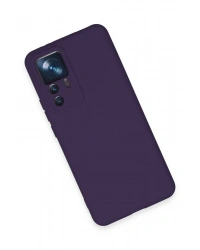 Newface Xiaomi Mi 12T Pro Kılıf Nano içi Kadife Silikon - Mor