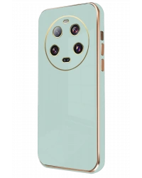 Newface Xiaomi Mi 14 Ultra Kılıf Volet Silikon - Açık Yeşil