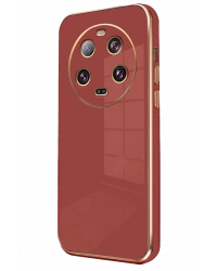 Newface Xiaomi Mi 14 Ultra Kılıf Volet Silikon - Kırmızı