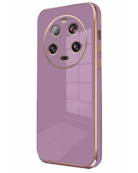 Newface Xiaomi Mi 14 Ultra Kılıf Volet Silikon - Mor