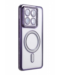 Newface Xiaomi Mi 14T Pro Joke Simli Magneticsafe Kılıf - Derin Mor