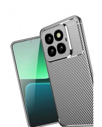 Newface Xiaomi Mi 14T Pro Kılıf Auto Focus Karbon Kapak - Gri