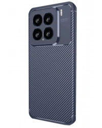 Newface Xiaomi Mi 15 Kılıf Auto Focus Karbon Kapak - Lacivert