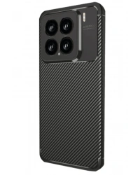 Newface Xiaomi Mi 15 Kılıf Auto Focus Karbon Kapak - Siyah