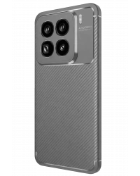 Newface Xiaomi Mi 15 Pro Kılıf Auto Focus Karbon Kapak - Gri