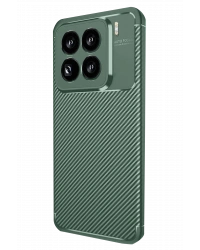 Newface Xiaomi Mi 15 Pro Kılıf Auto Focus Karbon Kapak - Koyu Yeşil