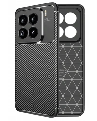 Newface Xiaomi Mi 15 Pro Kılıf Auto Focus Karbon Kapak - Siyah