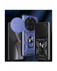 Newface Xiaomi Mi 15 Ultra Kılıf Pars Lens Yüzüklü Silikon - Kırmızı