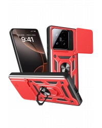 Newface Xiaomi Mi 15T Pars Lens Yüzüklü Silikon - Kırmızı