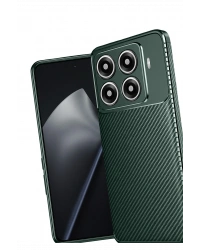 Newface Xiaomi Mi 15T Pro Auto Focus Karbon Kapak - Koyu Yeşil