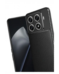 Newface Xiaomi Mi 15T Pro Auto Focus Karbon Kapak - Siyah