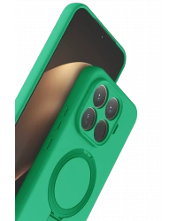 Newface Xiaomi Mi 15T Pro Regal Magsafe Standlı Kapak - Yeşil