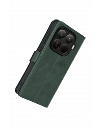 Newface Xiaomi Mi 15T Pro Trend S Plus Kapaklı Kılıf - Yeşil