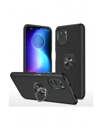 Newface Xiaomi Poco F3 Kılıf Elit Yüzüklü Kapak - Siyah